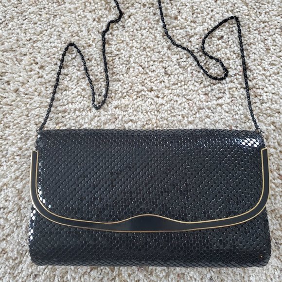 Jotta Black Sequin Evening Bag Clutch/Shoulder Bag - Picture 1 of 4